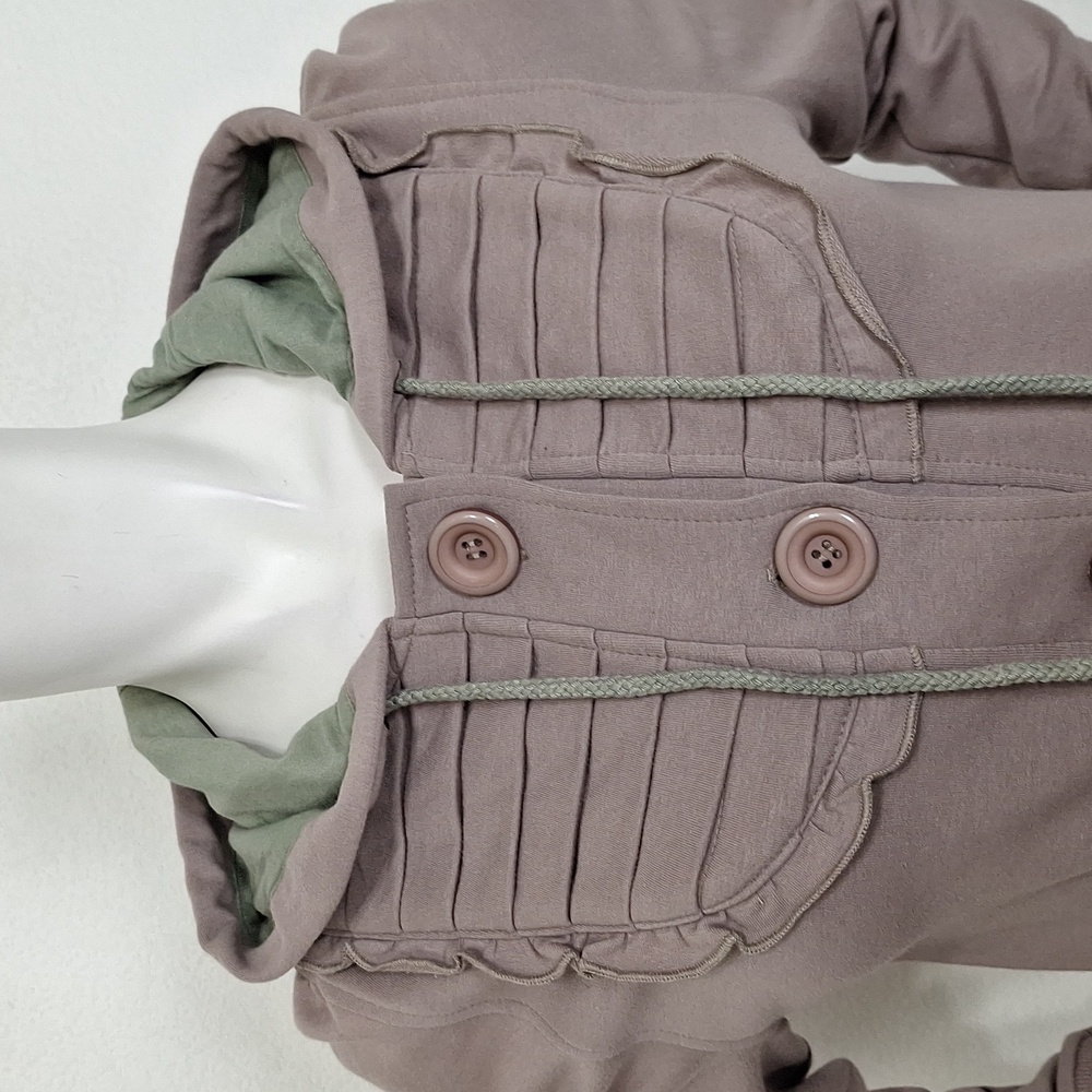 Sanctuary Purple Button Front Ruffle Gorpcore Str… - image 2